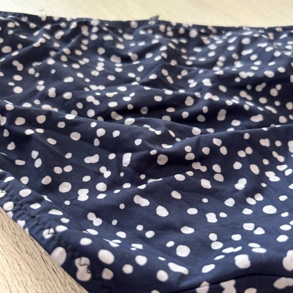J CREW Women’s Hipster Bikini Bottom Navy Blue Dot Low Rise Moderate Coverage M - Picture 4 of 6